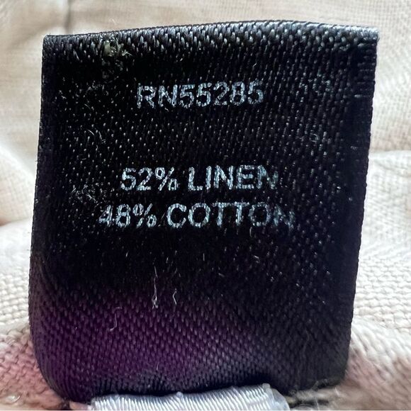 Express Linen Cotton Blend Mid-rise CreamTan Shorts Size 8 - Picture 9 of 12